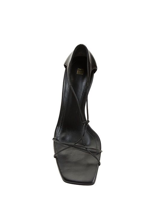 Siyah Kadın Deri Sandalet - Görsel 5