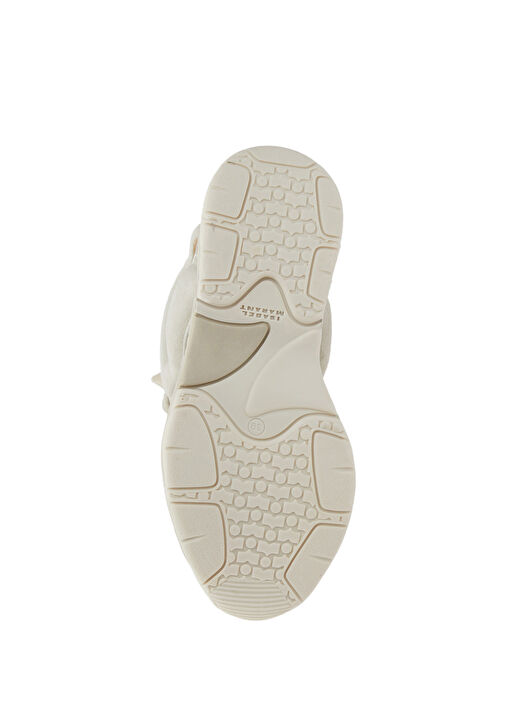 Beyaz Gizli Topuklu Kadın Deri Sneaker - Görsel 6