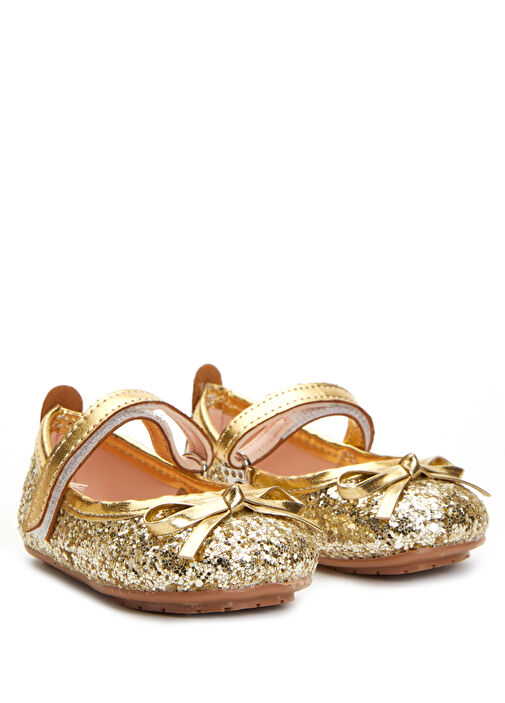 Gold Simli Kız Bebek İlk Adım Ayakkabısı - Görsel 3