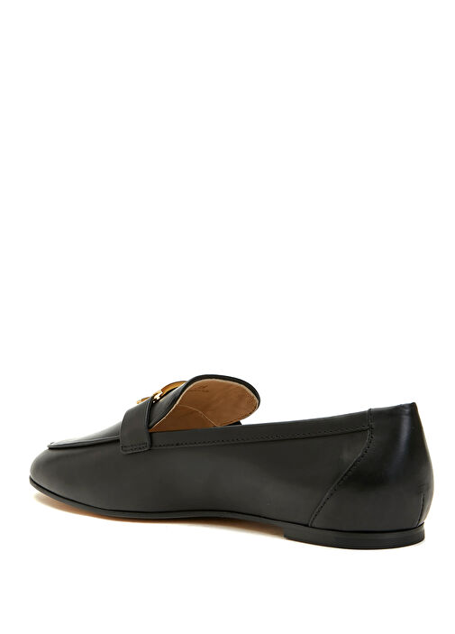 Siyah Kadın Deri Loafer - Görsel 4