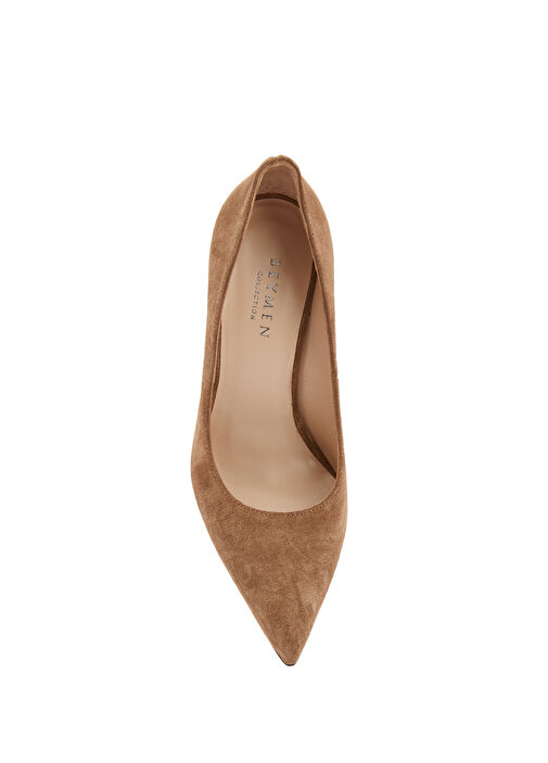 Tütün Süet Stiletto - Görsel 5