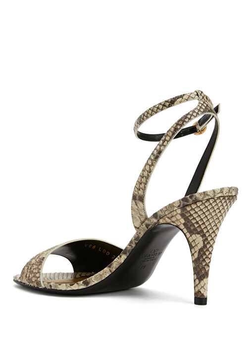 Desenli Kadın Deri Sandalet - Görsel 4