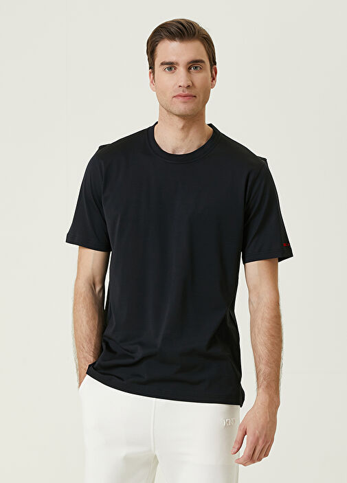 Kiton - Black Logo Detailed T-Shirt