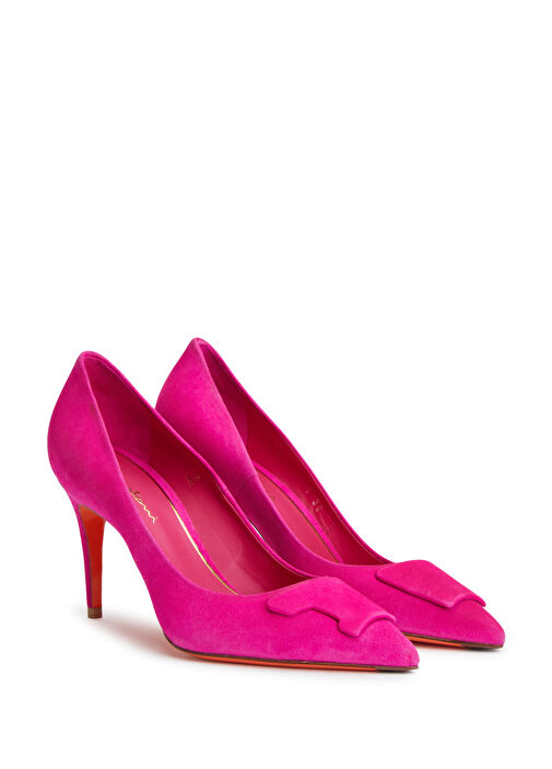 Santoni Santoni Fuşya Süet Stiletto Beymen'de! Fuşya - 3. görsel