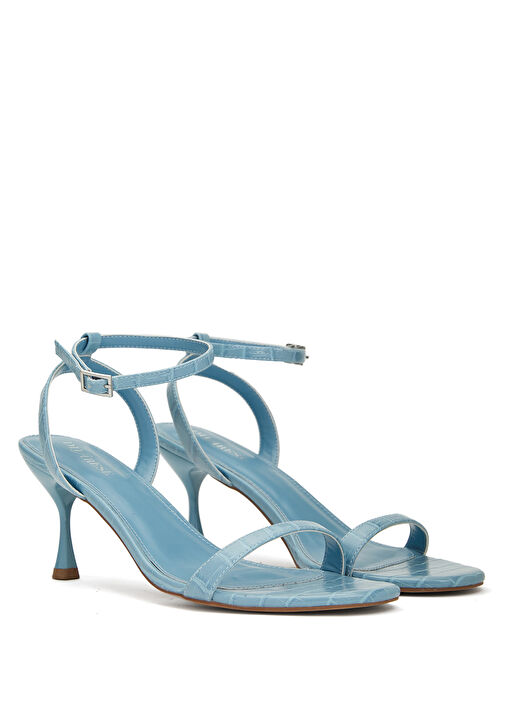 Mavi Kadın Deri Sandalet - Görsel 3