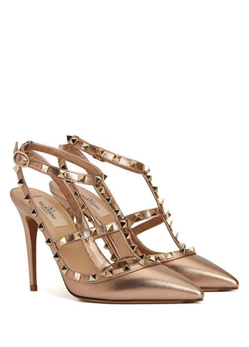 Rockstud Deri Topuklu Ayakkabı - Görsel 3