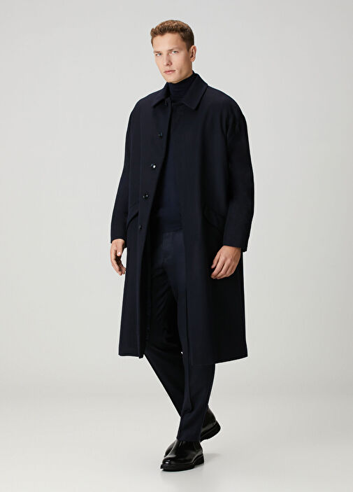 Giorgio Armani - Navy Blue Cashmere Coat