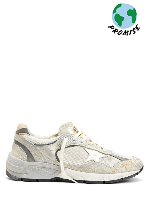 Dad Star Beyaz Gri Deri Sneaker - Görsel 2