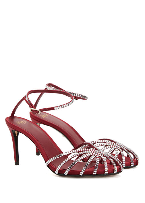 Penelope Kırmızı Kadın İpek Sandalet - Görsel 3