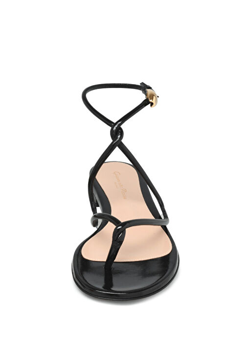 Siyah Kadın Deri Sandalet - Görsel 5