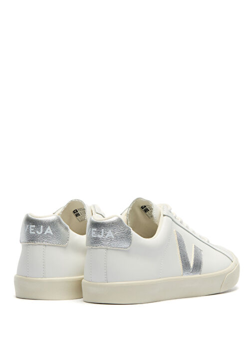 Esplar Beyaz Silver Kadın Deri Sneaker - Görsel 4
