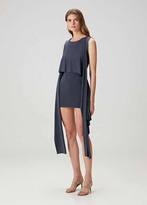 japanese blue dress Kimono Traditional Sizes:2 Side slit size FrenchDesigner SR1587,Sky Blue V-neck Tulle