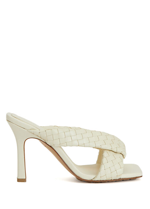 Riva Beyaz Kadın Deri Terlik - Görsel 2