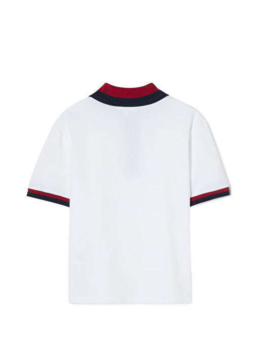 Gucci - Beyaz Polo Yaka Erkek Bebek T-shirt - Çok Renkli Beyaz