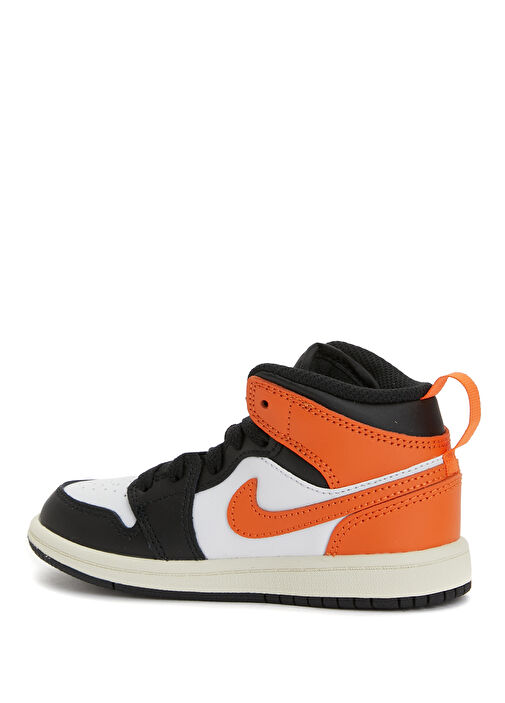 Jordan 1 Turuncu Unisex Çocuk Deri Sneaker - Görsel 4