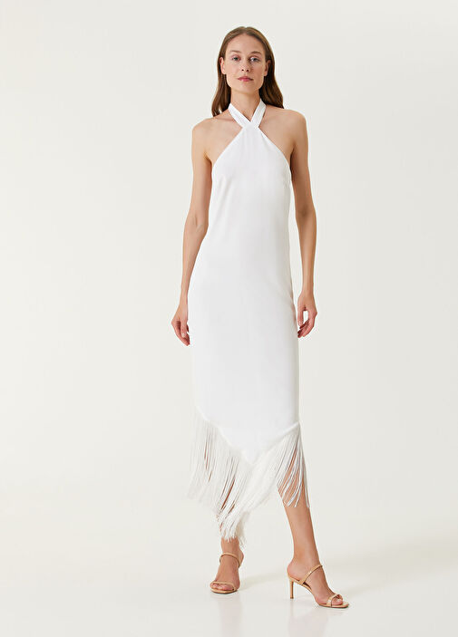 white mini dress off the shoulder AUBREY OFF SHOULDER BOW MINI DRESS - IVORY
