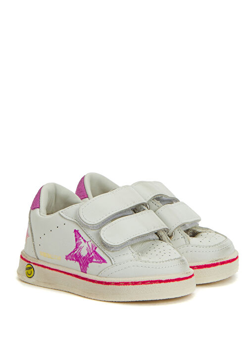 Ballstar Beyaz Çocuk Deri Sneaker - Görsel 3