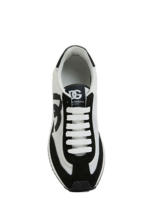 Siyah Beyaz Logolu Erkek Sneaker - Görsel 5