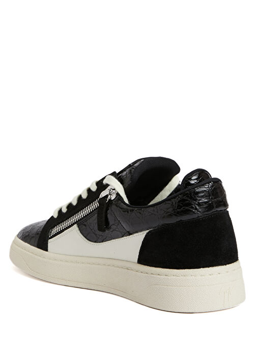 Siyah Erkek Deri Sneaker - Görsel 4