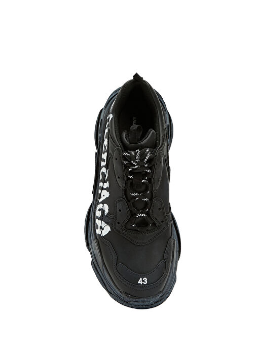 Triple S Siyah Erkek Sneaker - Görsel 5