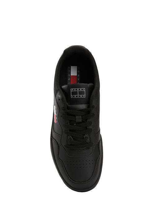 Cupsole Siyah Erkek Deri Sneaker - Görsel 5