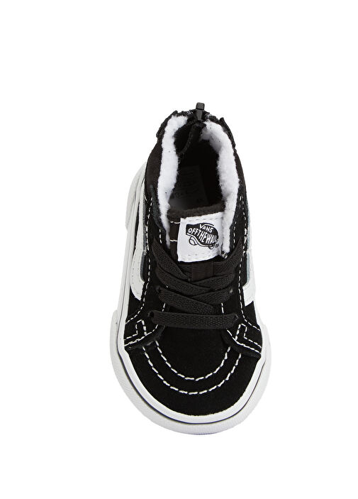 SK8-Hi Zip Siyah Beyaz Çocuk Deri Sneaker - Görsel 5