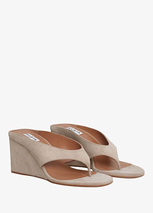 Cube Gri Kadın Deri Terlik - Görsel 2