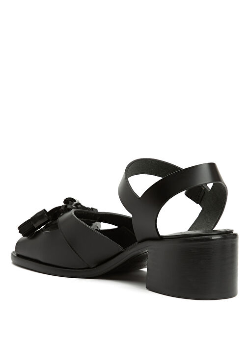 Boqueria Siyah Kadın Deri Sandalet - Görsel 4