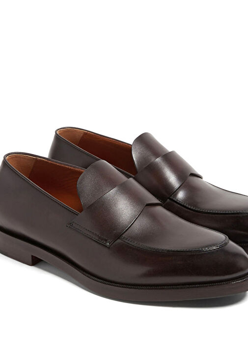 Kahverengi Erkek Deri Loafer - Görsel 4