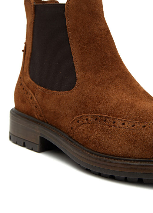 Taba Zımbalı Lastikli Kadın Deri Bot - Görsel 7