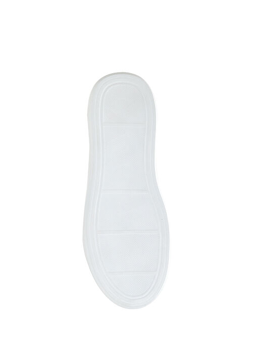Beyaz Kadın Deri Sneaker - Görsel 6
