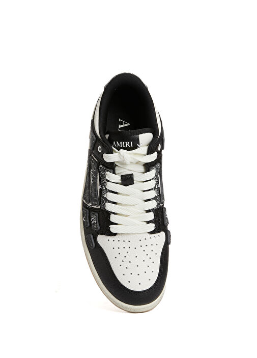 Bandana Skel Siyah Beyaz Erkek Deri Sneaker - Görsel 5