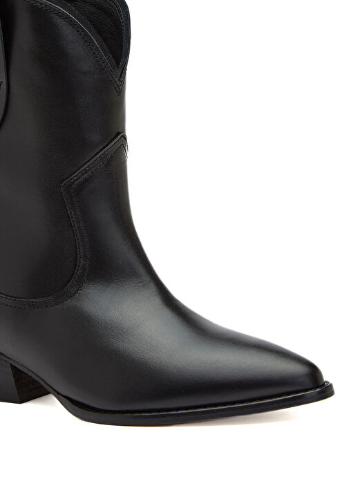 Divarese Siyah Divarese Deri Kadın Bot