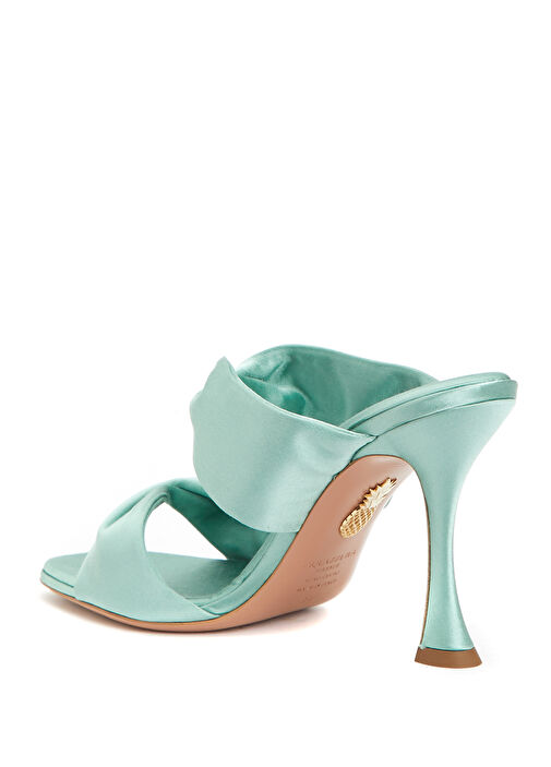 Twist Su Yeşili Kadın Saten Terlik - Görsel 4