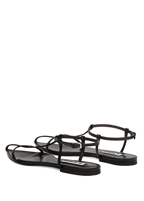 Tripon Siyah Kadın Deri Sandalet - Görsel 4