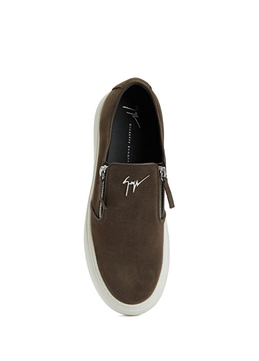 Kahverengi Erkek Deri Sneaker - Görsel 5