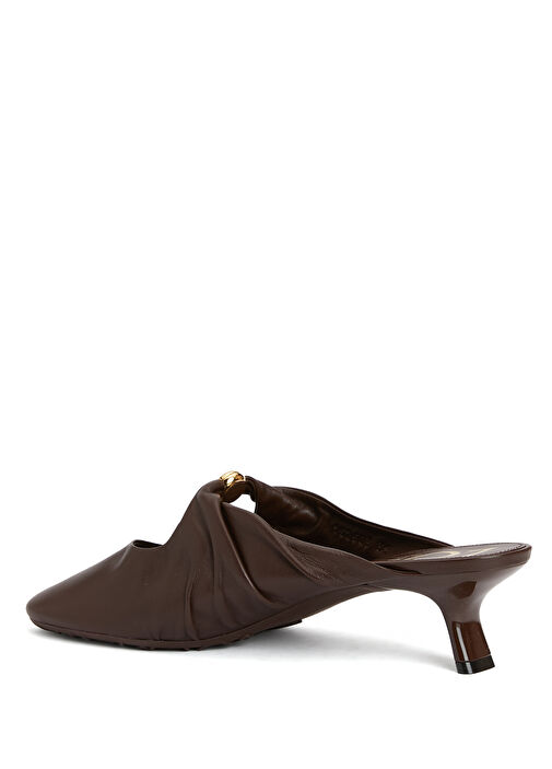 Pebble Kahverengi Kadın Deri Terlik - Görsel 4