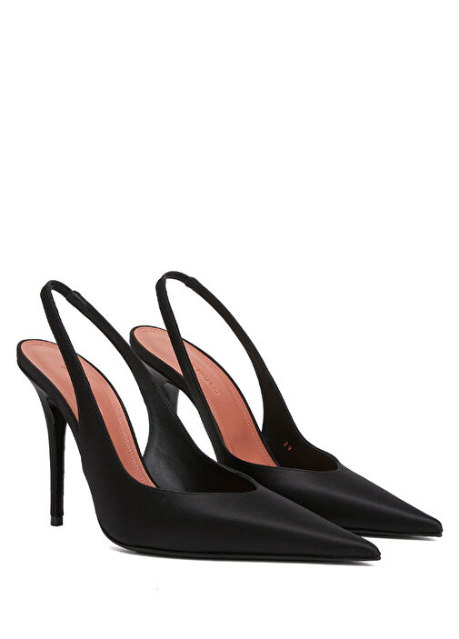 Anok Siyah İpek Topuklu Ayakkabı - Görsel 3