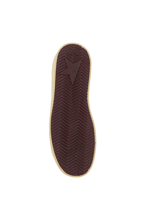 Stardan Beyaz Bordo Kadın Deri Sneaker - Görsel 6