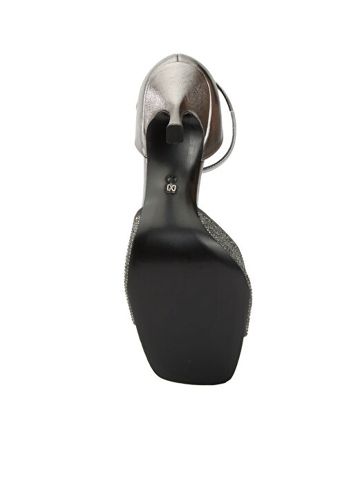 Platin Kadın Deri Sandalet - Görsel 6