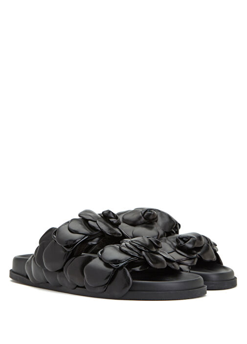 Atelier 03 Rose Edition Siyah Kadın Deri Terlik - Görsel 3