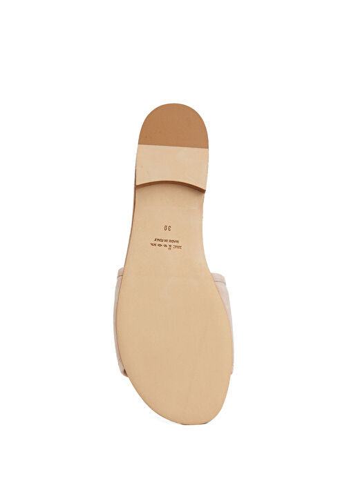 Pembe Kadın Deri Terlik - Görsel 6