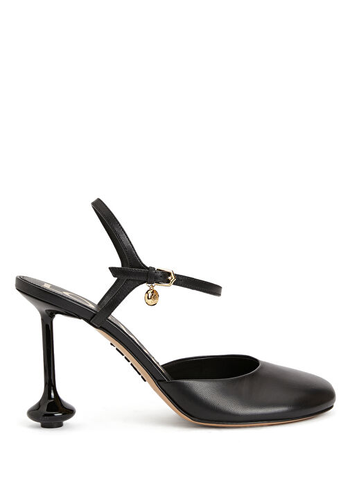 Toy Siyah Deri Topuklu Ayakkabı - Görsel 2