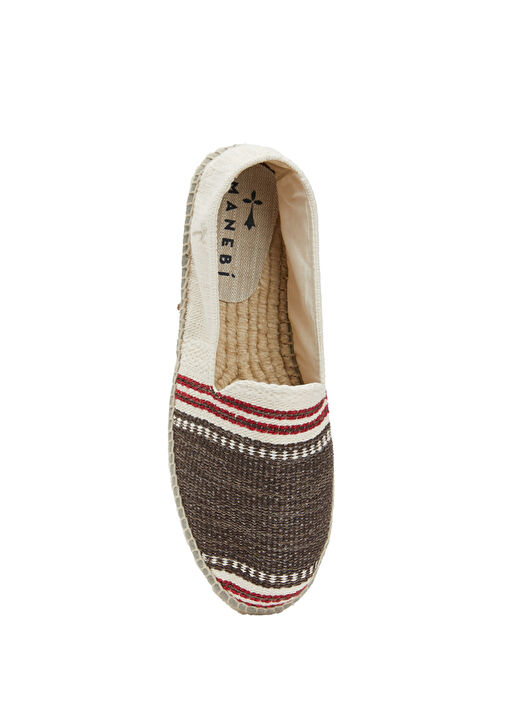 Kahverengi Beyaz Kadın Espadril - Görsel 5