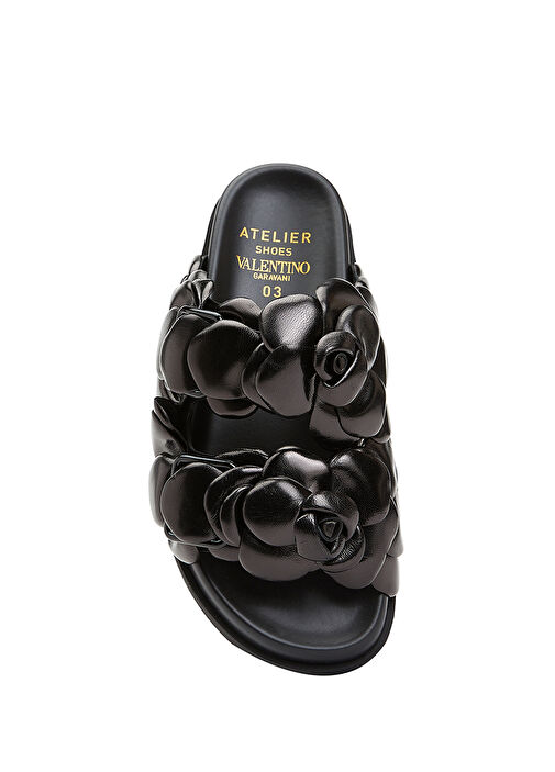 Siyah Kadın Deri Terlik - Görsel 5