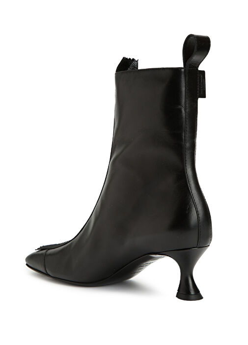 Siyah Kadın Deri Bot - Görsel 4
