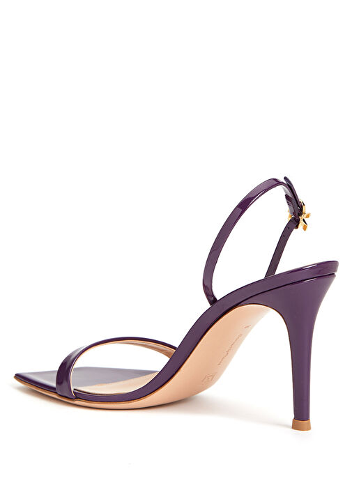 Ribbon Mor Kadın Deri Sandalet - Görsel 4