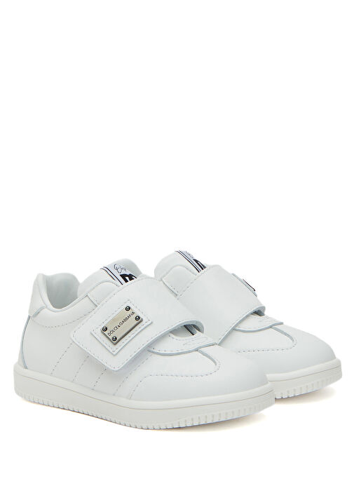Beyaz Erkek Çocuk Deri Sneaker - Görsel 3