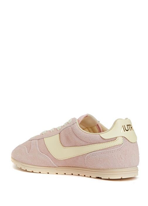 Açık Pembe Kadın Deri Sneaker - Görsel 4