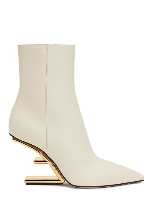 First Krem Kadın Deri Çizme - Görsel 2